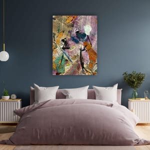 Two Ladies Danced – canvas print in a bedroom setting