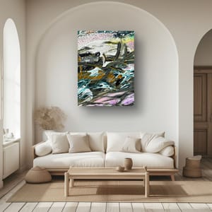 A Hicksville Moment – Don't Take the Boat Out – Limited Edition Fine Art Print by Dee Hogg, shown in a room setting