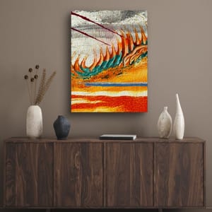 Fire in the Hicksville Hills – Limited Edition Fine Art Print by Dee Hogg, shown in a room setting