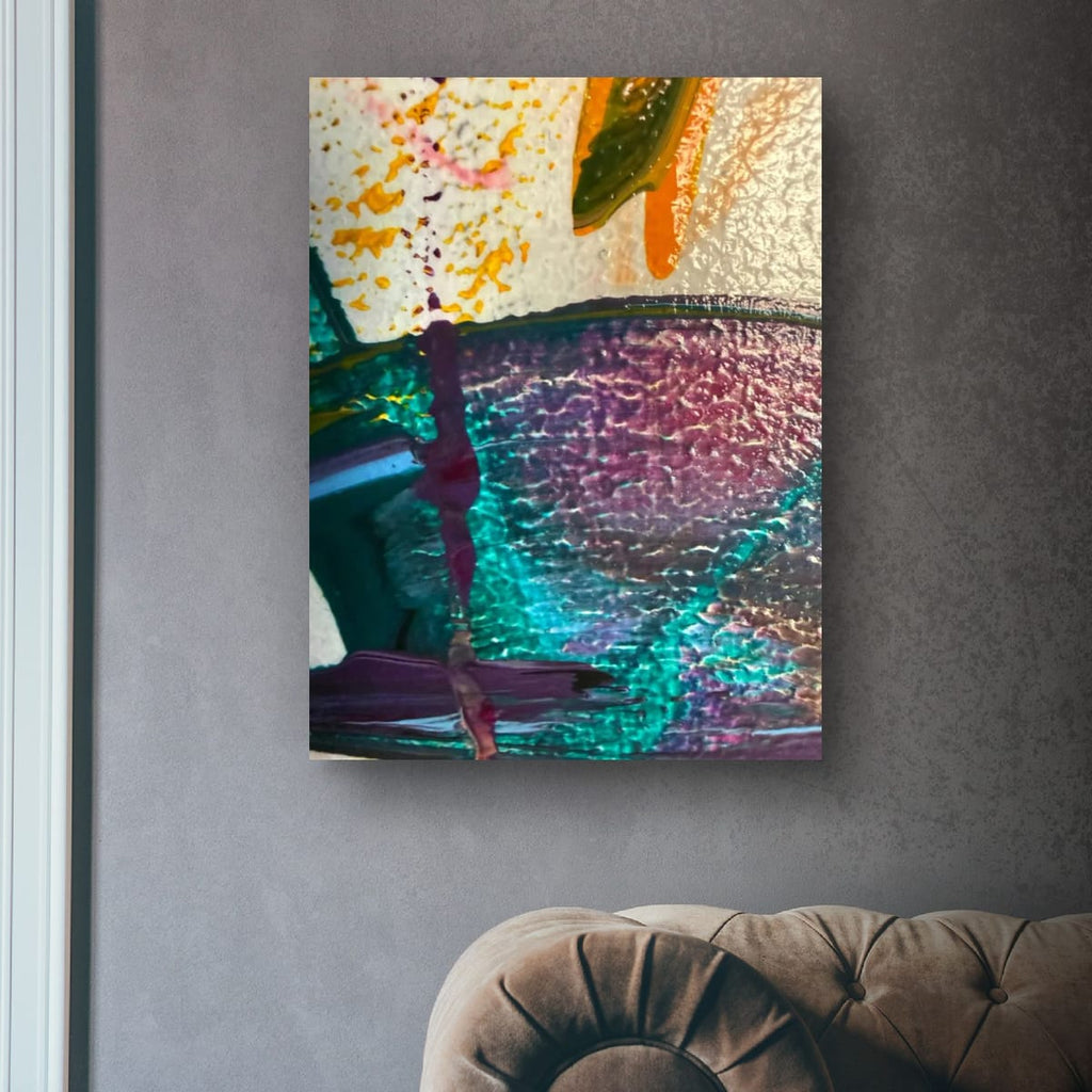 Melting Tango art print displayed in a room setting
