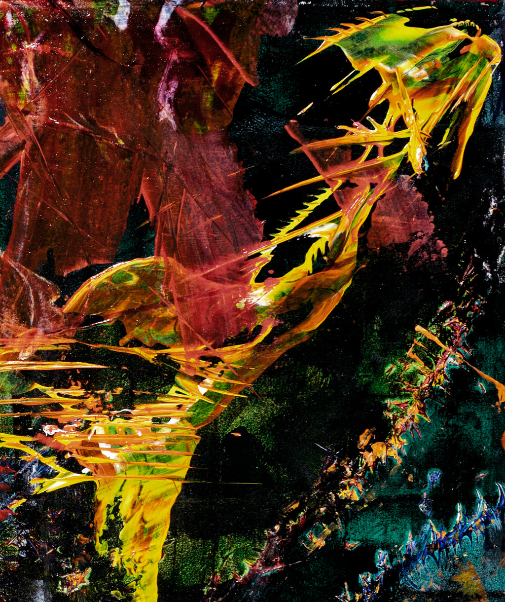 Phoenix Stitch abstract fine art print by Dee Hogg, colourful wall art