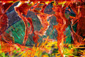 Rust Dancers abstract dance fine art print by Dee Hogg