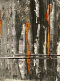 Stormed Steel abstract industrial fine art print by Dee Hogg, bold grey wall art